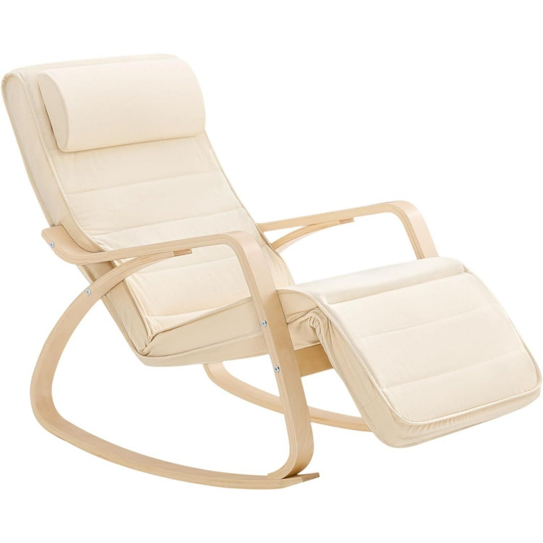 sedie a dondolo beige relax per letto 1