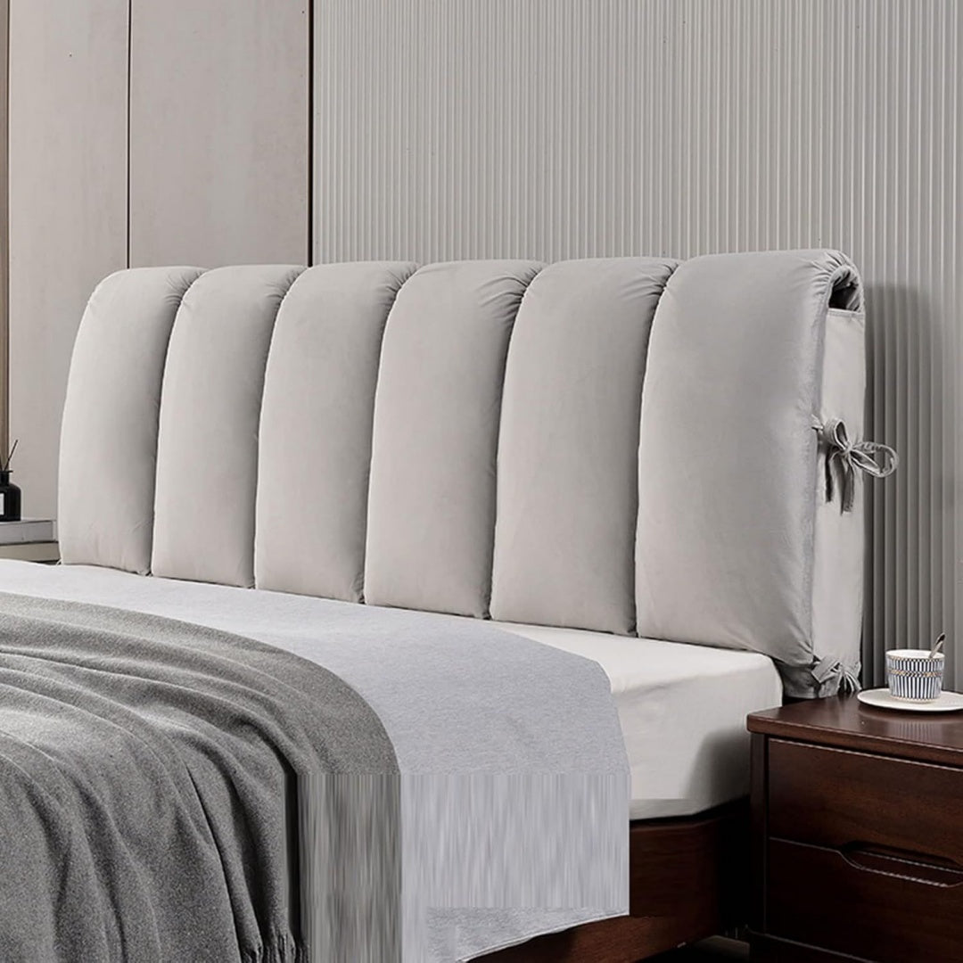 testiere grigio velluto per letto imbottito