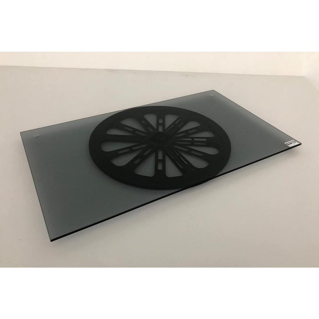 supporti girevoli nero vetro temperato 2