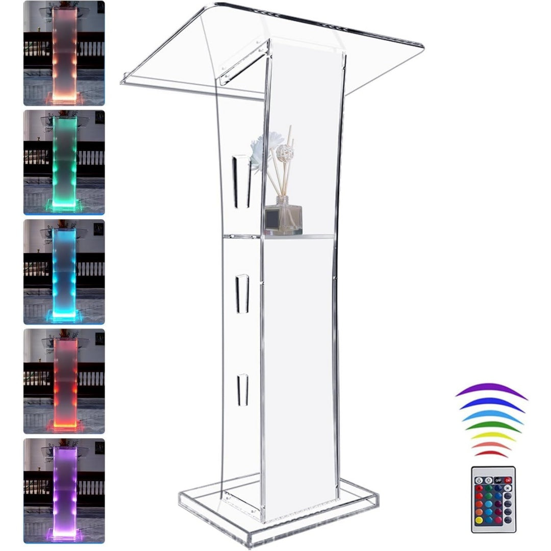 leggii e podi trasparente regolabile illuminato a led