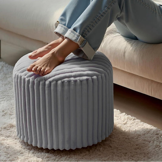 poggiapiedi grigio relax per letto