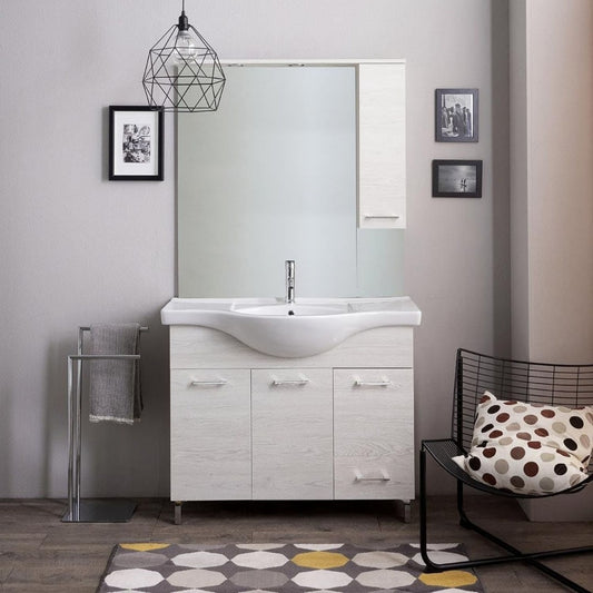 mobiletti con lavabo bianco ceramica illuminato a led